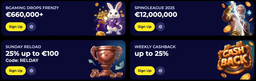Overige bonussen bij Nyxbets Casino